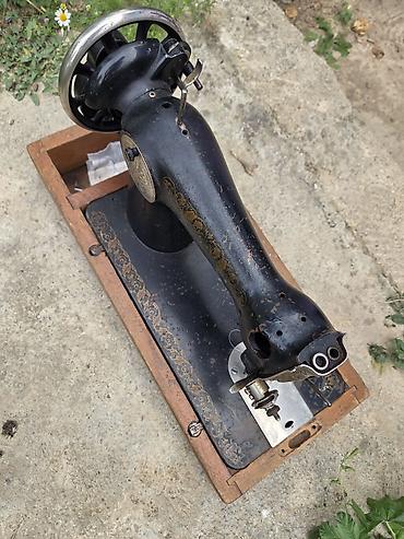 velosiped 28: Mexaniki tikiş maşını ( əl qolu ilə ) - Korpus: çuqun, qara emal — 2