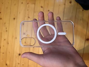 nomre qabi: Şəffaf MagSafe uyğun telefon qabı iPhone 16 ucun real aliciya — 5