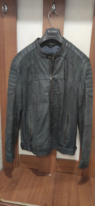 купить кожаные куртки мужские: Куртка L (EU 40), цвет - Черный