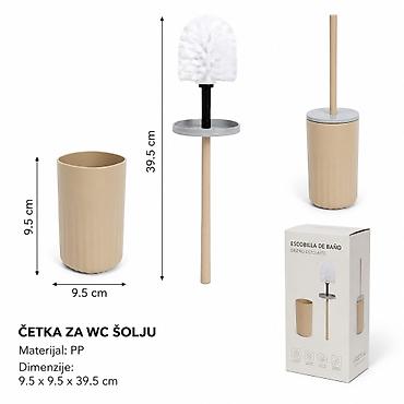 KMT Kvadratna WC četka sa talasastim dezenom, bež 3213179 Opis: -