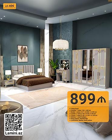 Ev və bağ: La Mini yataq dəsti Komplektin tərkibi: - Çarpayı: 1 ədəd, 160 × 200 — 1