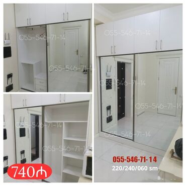 Dolablar: Yeni, 3 qapılı Düz dolab, Qarderob, paltar dolabı