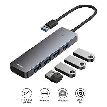 lian li: Baseus UltraJoy Series 4-Port HUB Lite (B0005280B811-10) – USB-A/USB-C — 1