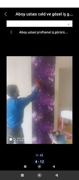 Digər ixtisaslar: Aboy və malyar xidmətləri - Divar kağızlarının (aboy) professional — 11