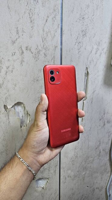 samsung galaxy a03: Samsung Galaxy A03, 64 GB, rəng - Qırmızı, Sənədlərlə, Zəmanət, İki sim kartlı