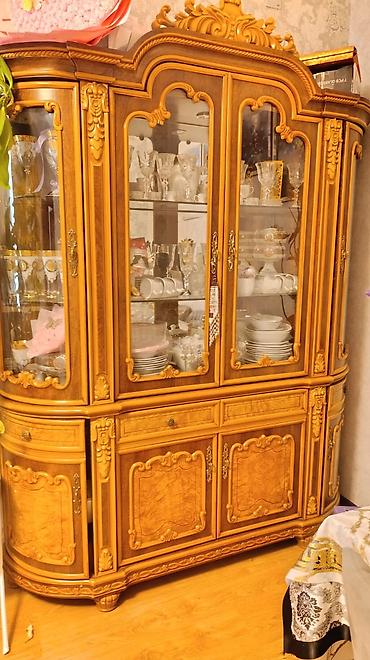 kombi dolabı: Klassik üslubda iri vitrin-bufet - Material: keyfiyyətli ağac (təbii — 1