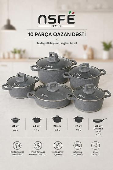 setin parca: Qazan, rəng - Qara, Alüminium — 1