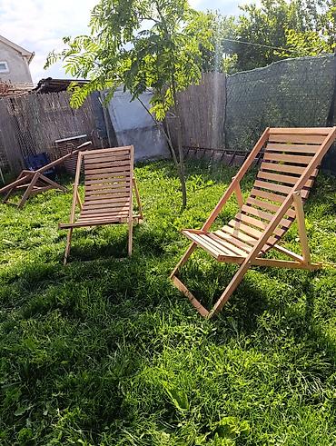 trakice: Drvene sklopive ležaljke – bukovo drvo - Materijal: pun bukov masiv — 4