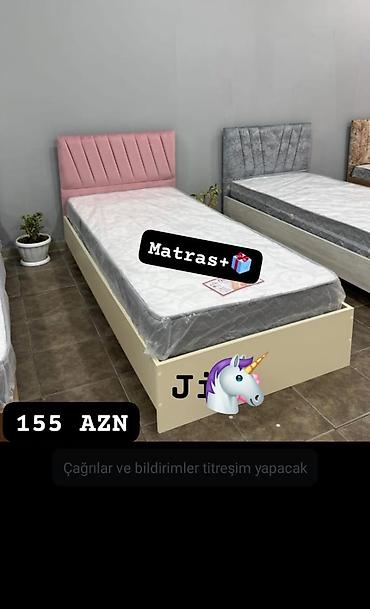 uşaq çarpayıları: Uşaq/yekəlik bərk karkaslı tək nəfərlik çarpayı. - Yumşaq süngərli — 1