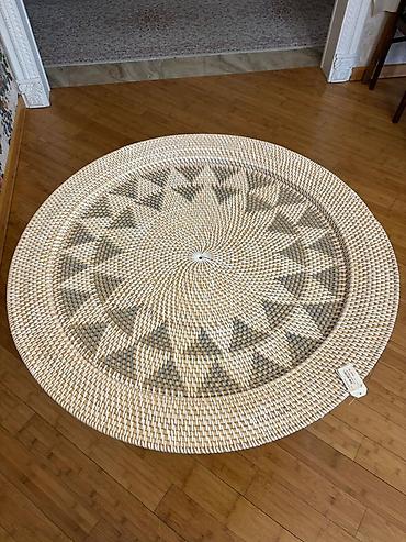 Дом и сад: Dekorativ toxunma sini Material: rattan Diametri: 80 sm Rəng — 6