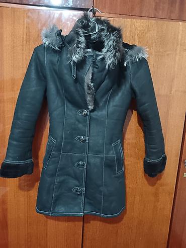 Дубленки: Дубленка, Короткая модель, С капюшоном, M — 6