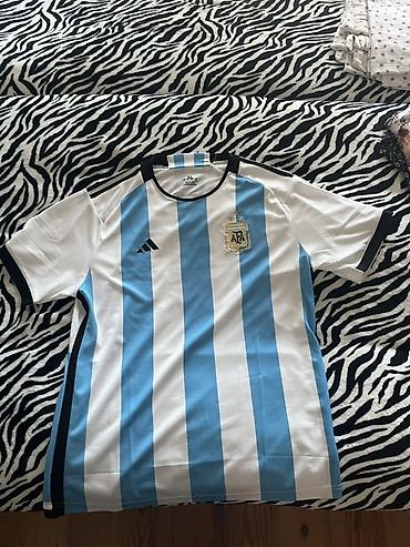Kişi geyimləri: Futbolka, Adidas, XL, rəng - Mavi — 1