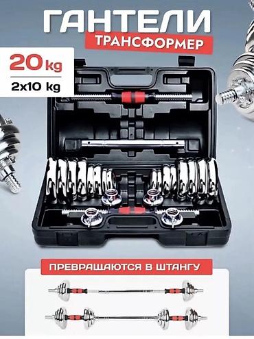 Гантели-трансформер 20 кг (2×10 кг) Комплект разборных гантелей в