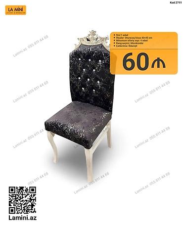 bag stullari: Klassik üslubda yemək otağı stulu - Model: Kod 2711 - Oturacaq — 1