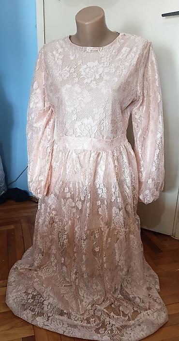 Haljine: REFKA čipkana haljina - Boja: puder roze - Model: midi dužina — 11