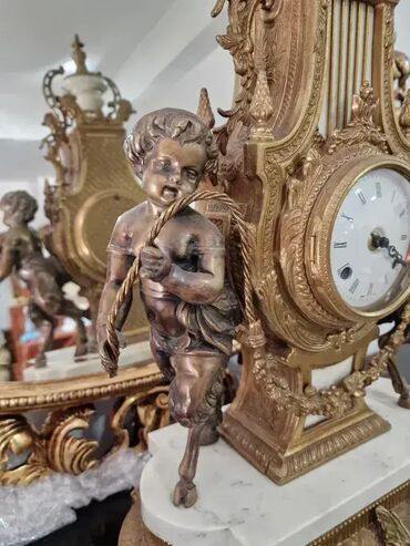 polovni nameštaj sombor slavisa: Kaminski sat sa anđelima ⏰👼 Dobro stanje. ✅ Visina: 61 cm. Lično