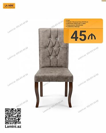 Мебель: Stul – LA MINI - Ölçü: oturacaq hissə 40x45 sm - Minimum sifariş — 1