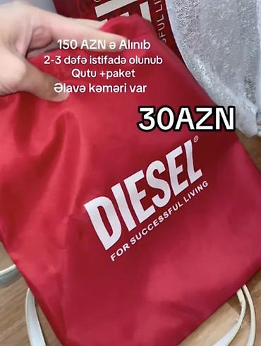 Çantalar: Diesel çiyin/çarpaz çanta - Rəng: açıq boz-ağ kombinasiyası, ön — 5