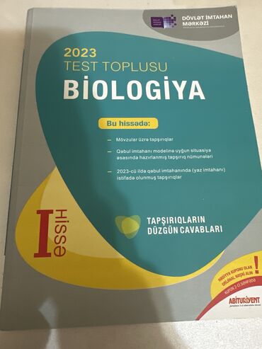 Kitablar, jurnallar, CD, DVD: Biologiya test toplusu 1-ci hissə