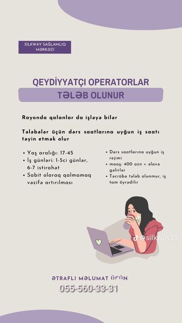 Çağrı mərkəzi operatorları: Çağrı mərkəzi operatoru tələb olunur, Təcrübəsiz