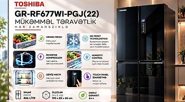 Toshiba GR-RF677WI-PGJ(22) dörd qapılı soyuducu - Mükəmməl təravət