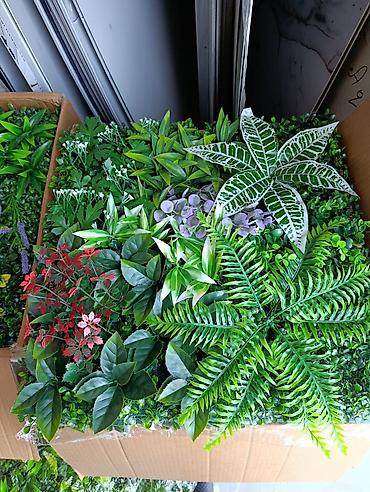 Süni güllər: Müxtəlif süni bitkilərdən ibarət dekorativ divar paneli. Bu panellər — 4