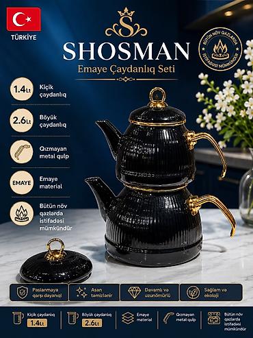 №: 2858 Məhsulun adı: Çaydan dəsti Shosman, paslanmayan polad, 1400