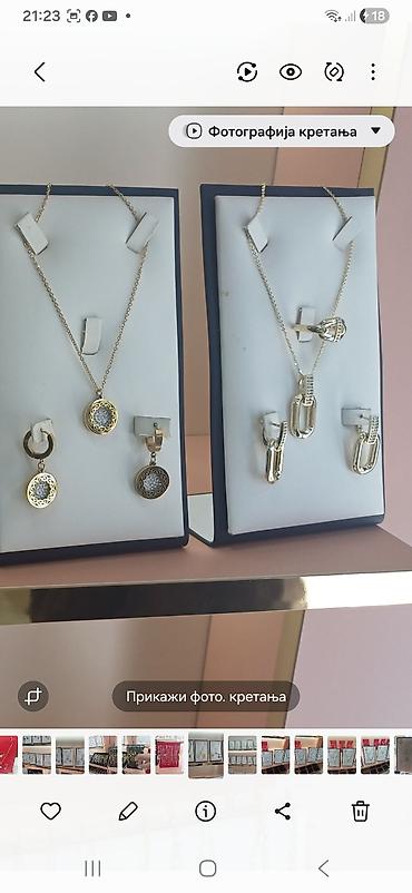 Setovi nakita: Zlatni setovi nakita – elegantne kolekcije - Set 1: Ogrlica sa — 35