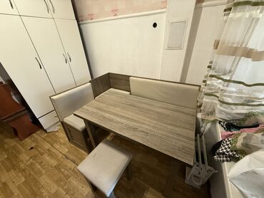 мебель кухонный уголок: Кухонный мягкий уголок, Б/у, ЛДСП
