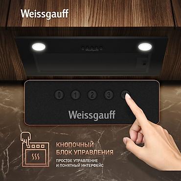 вытяжки б у: Встраиваемая кухонная вытяжка Weissgauff LEAF 600 PB Full Black Enamel — 5