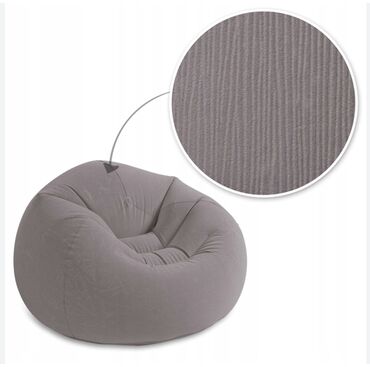 массажный кресло цена ош: Intex 68579 Надувное кресло 114х114х71см "Beanless Bag" серое, 100кг