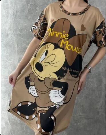 Gecəliklər: Qrafikli rahat ev donları (Tunika) - Model: qısaqollu, dizə qədər — 5