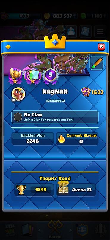 Digər oyun və konsollar: 5 illik Clash Royale hesabıdır. Hesabda: • Bütün kartlar mövcuddur • — 1