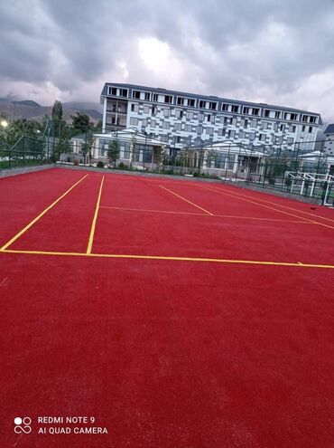 Фасадные панели: Искусственный газон для тенниса, волейбола Ворс фибрилированный