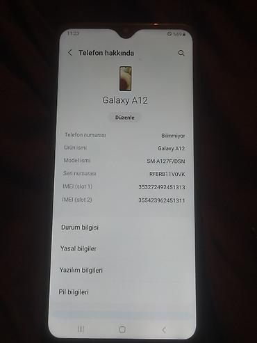 20: Samsung Galaxy A12, 32 GB, rəng - Qara, Sensor — 3