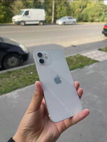 iphone 12 цена ош: IPhone 12, Б/у, 128 ГБ, Белый, Чехол, 90 %