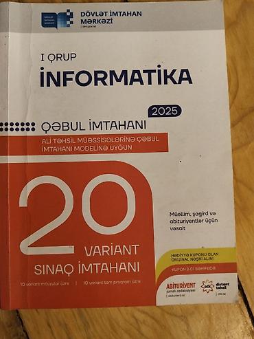 array informatika test toplusu pdf: "İnformatika – I qrup, Qəbul imtahanı 2025” sınaq toplusu — 1