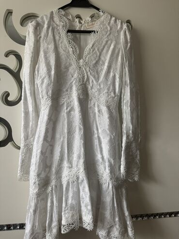 Ziyafət donları: ZIMMERMANN ağ krujeva don - Rəng: qar kimi ağ - Material: incə — 1