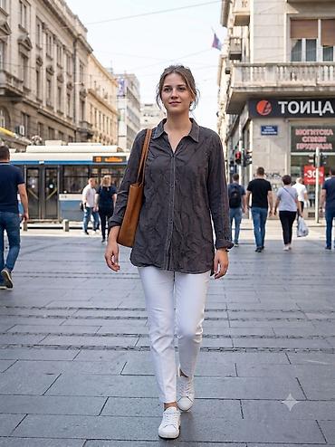 refine kapi: Ulla Popken ženska košulja – tamnosiva - Brend: Ulla Popken (etiketa — 1