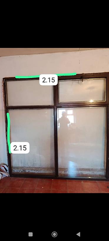 веранды: Готовое алюминиевое окно, Тип окна: Витражные, Декоративные особенности: Фрамуга, Б/у, Без установки, Без рассрочки — 4