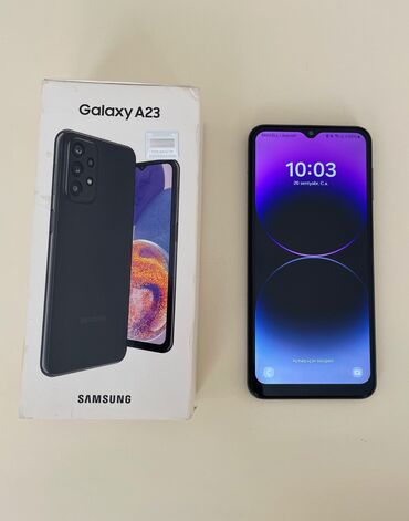 Samsung: Samsung Galaxy A23, 128 GB, rəng - Boz, Barmaq izi, İki sim kartlı, Face ID