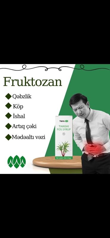 sperma faizini artıran bitkiler: Tiens FOS Şərbəti, "Fruktozan" olaraq da bilinən, qəbizlik, köp