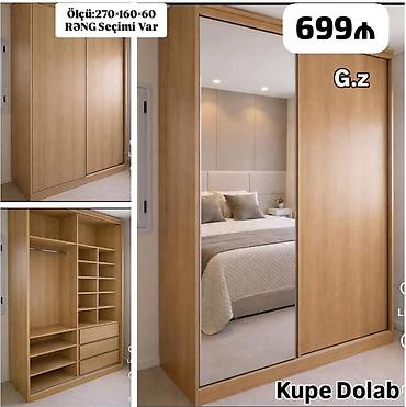 Kupe Dolab - Ölçü: 270 × 160 × 60 - Rəng seçimi var - Qiymət: 699 ₼ lalafo.az -da Kupe Dolab - Ölçü: 270 × 160 × 60 - Rəng seçimi var - Qiymət: 699 ₼