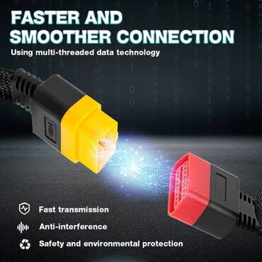 Alati za automobile: OBDII produžni kabel 16 pinski muško-ženski 36 cm za Thinkdiag — 4
