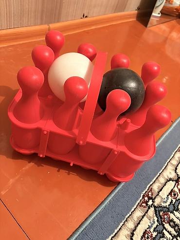 детский игровой набор play doh: Uşaq üçün boulinq dəsti - Dəst: 10 ədəd qırmızı “pin” və 2 ədəd top — 2