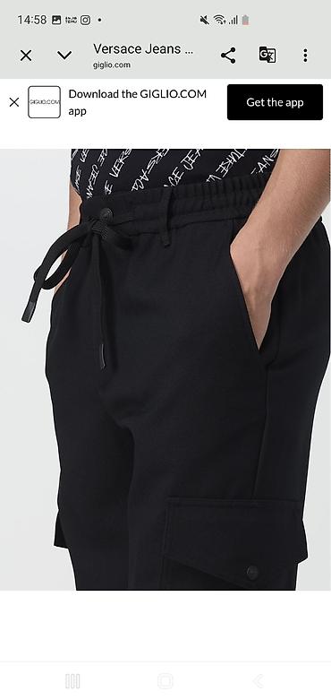 Şalvarlar: Versace Jeans Couture Orijinal kişilər üçün cargo şalvar Ölçü M Az — 3