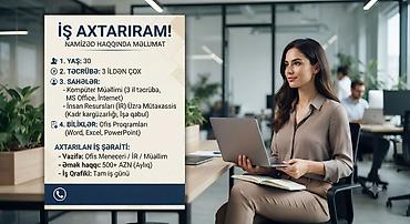müəllim tələb olunur: Ofis menecer, katib, 3-5 illik təcrübə, Tam iş günü — 1