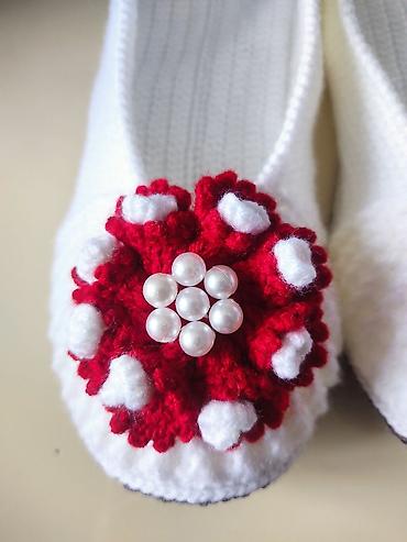 Домашние тапочки: Домашние тапочки, 38.5, Новый, цвет - Белый, Самовывоз — 7