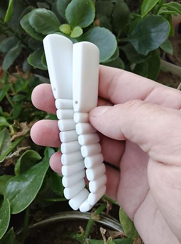 təşbeh: Чётки вертолёт ручной работы - Material: parlaq ağ plastik - — 3