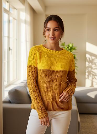 sweatshirt azerbaycan dilinde: Sviter, S, rəng - Sarı — 1